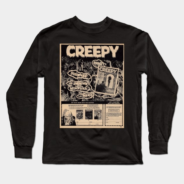 Creepy Long Sleeve T-Shirt by TimPangburn